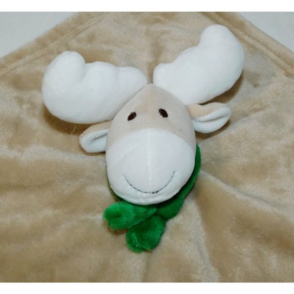 Blankets & Beyond Toys Blankets Beyond Tan Moose Green Scarf Plush